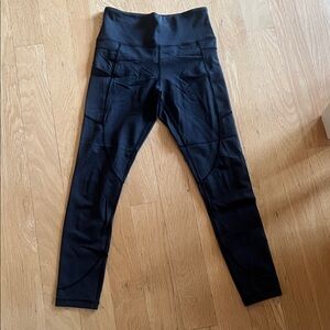 ZYIA Black High Waist Athletic Leggings with Side Pockets